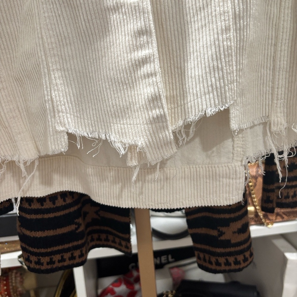 POL Cream Jean Jacket with Pearl Embellishments - Picture 7 of 8